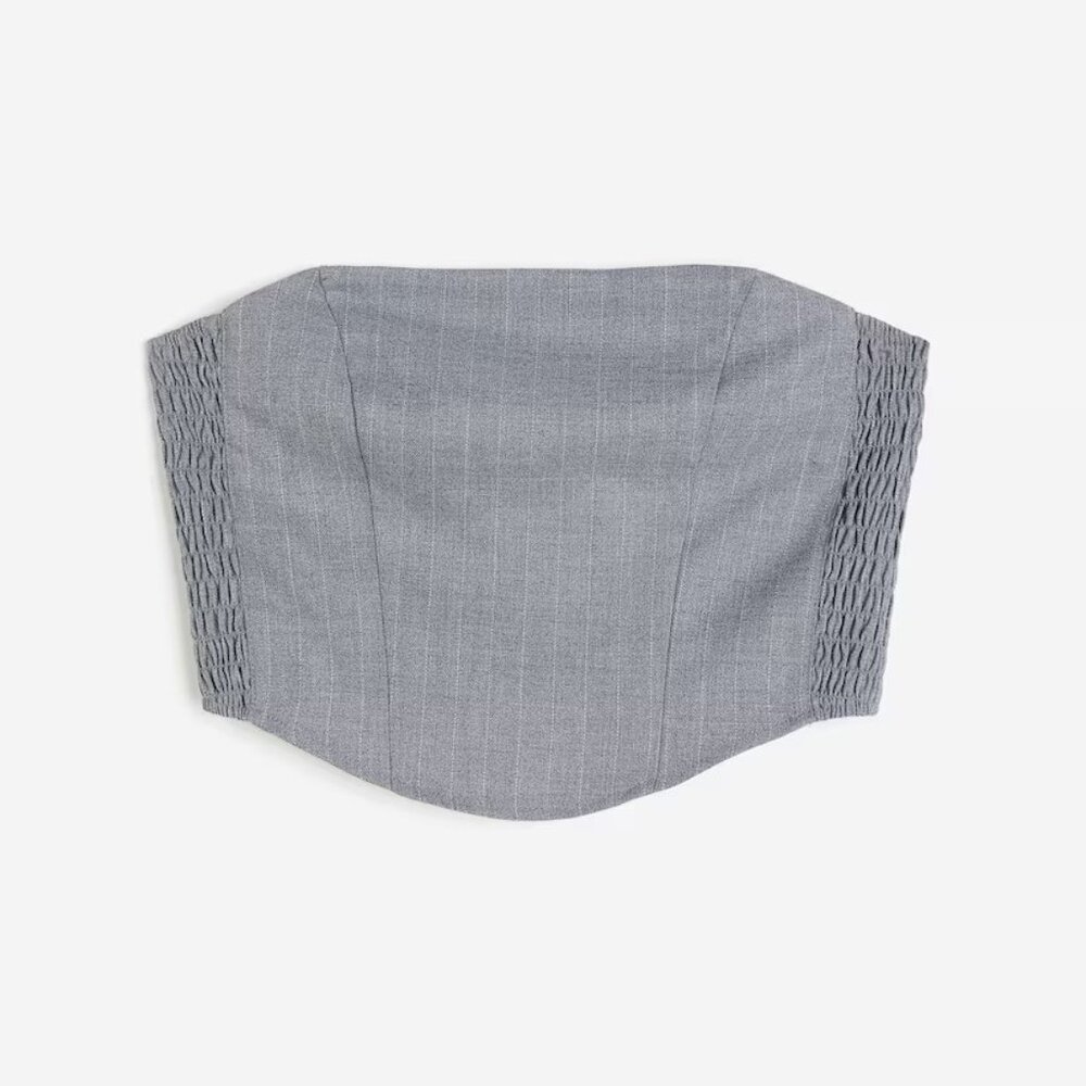 H&M Corset top | Gray Melange Pinstripped | Size Medium